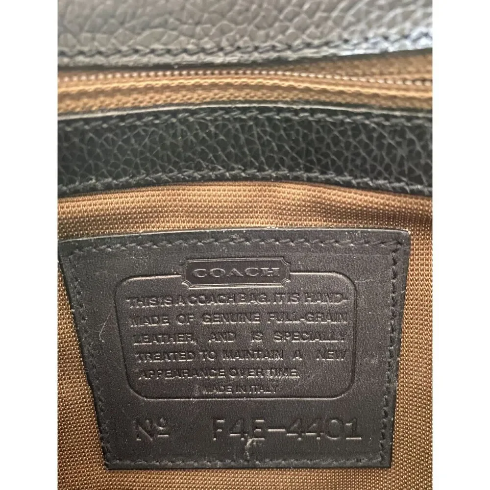 Vintage Coach 1994 Madison Carlyle 4401 Black Leather Crossbody Turnlock Italy - Picture 7 of 13